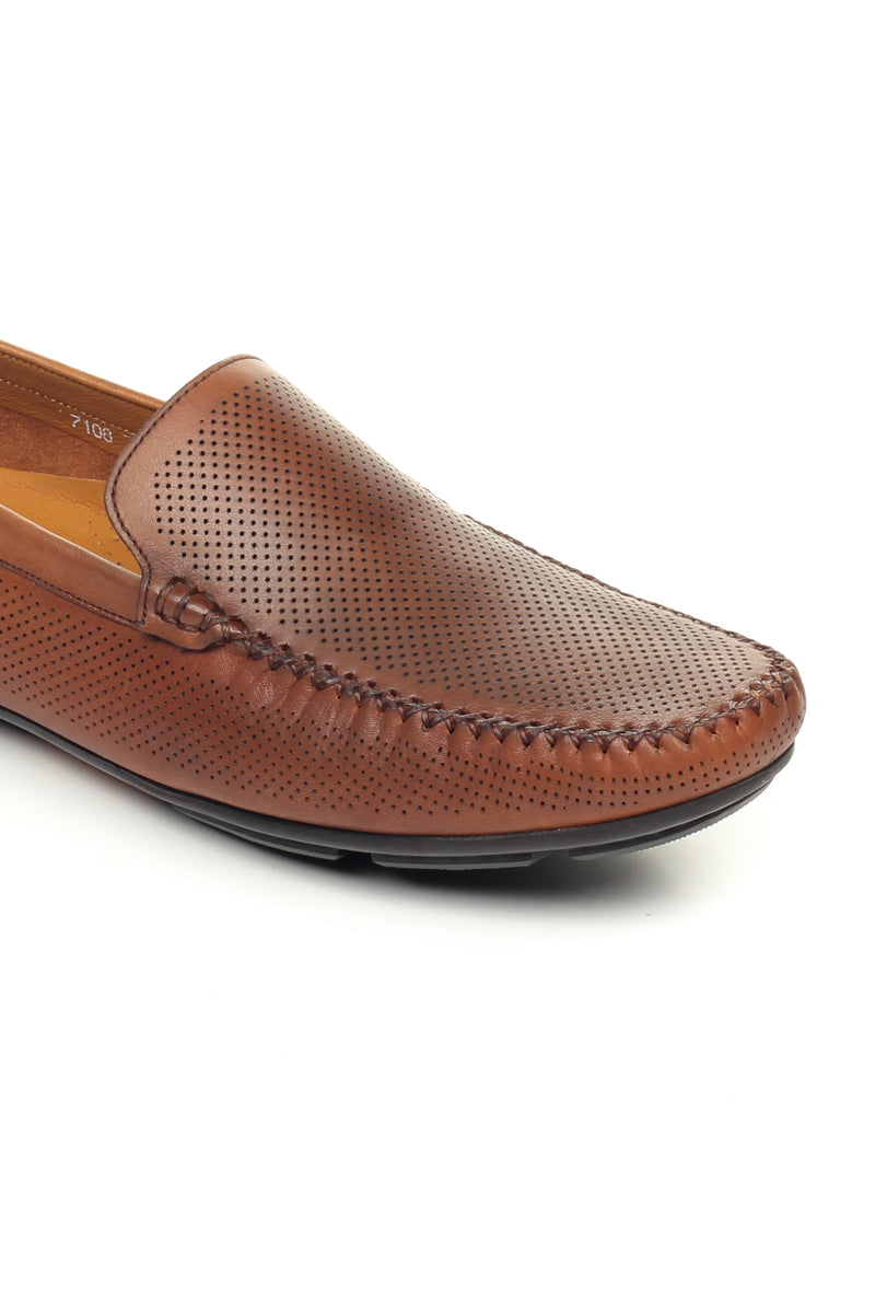 Smart Leather Loafers for Men - Tan - Moccasins - Pavers England